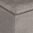 Rockwood - Upholstered Cube Storage Ottoman With Tray