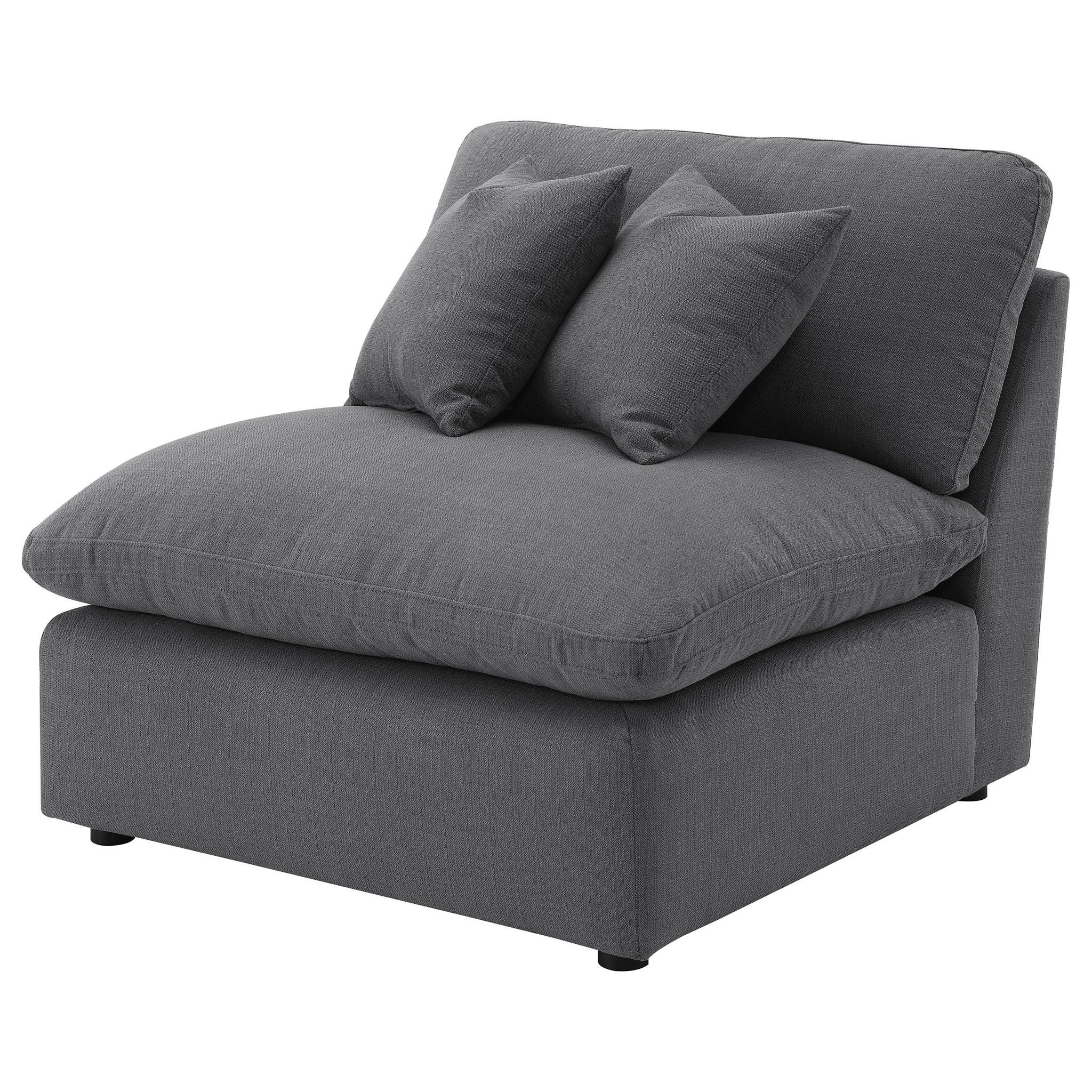 Hobson Upholstered Armless Chair Charcoal - Atlantic Fine Furniture Melbourne FL