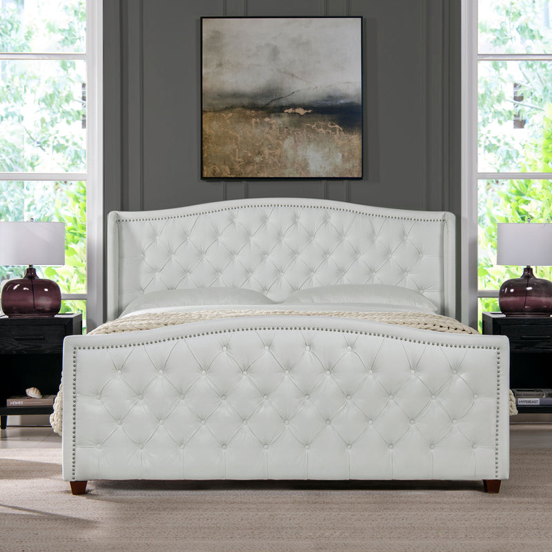 Marcella - Upholstered Shelter Headboard Bed Set