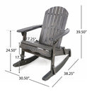 Outdoor Adirondack Rocking Chair With Hand Crafted Details