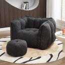 Soft Chenille Bean Bag Chair With High Resilient Foam