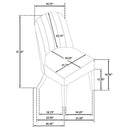 Leandro - 9 Piece Rectangular Dining Table Set - Cream / Burnished Black