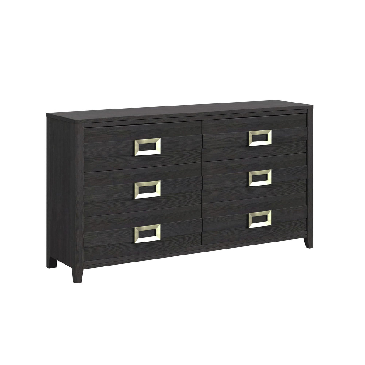 Tobias 6-Drawer Dresser in Black by Elements International