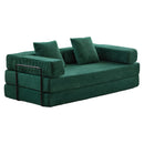 Floor Couch, Convertible Floor Sofa Bed With Pillow Back Support Armrest