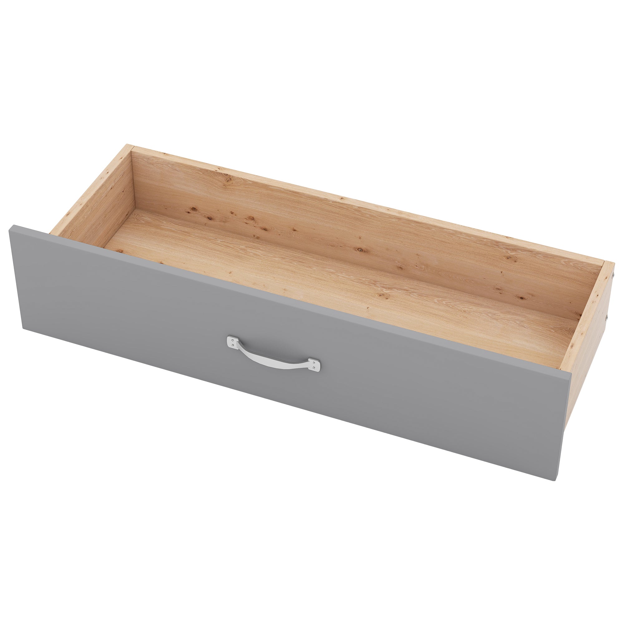 Full Size Platform Bed with Drawers and Storage Shelves, Gray - Atlantic Fine Furniture Melbourne FL