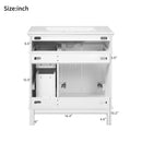 Modern Bathroom Vanity With Ceramic Sink, Soft Close Storage Cabinet