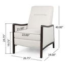 Drury - Contemporary Fabric Upholstered Pushback Recliner