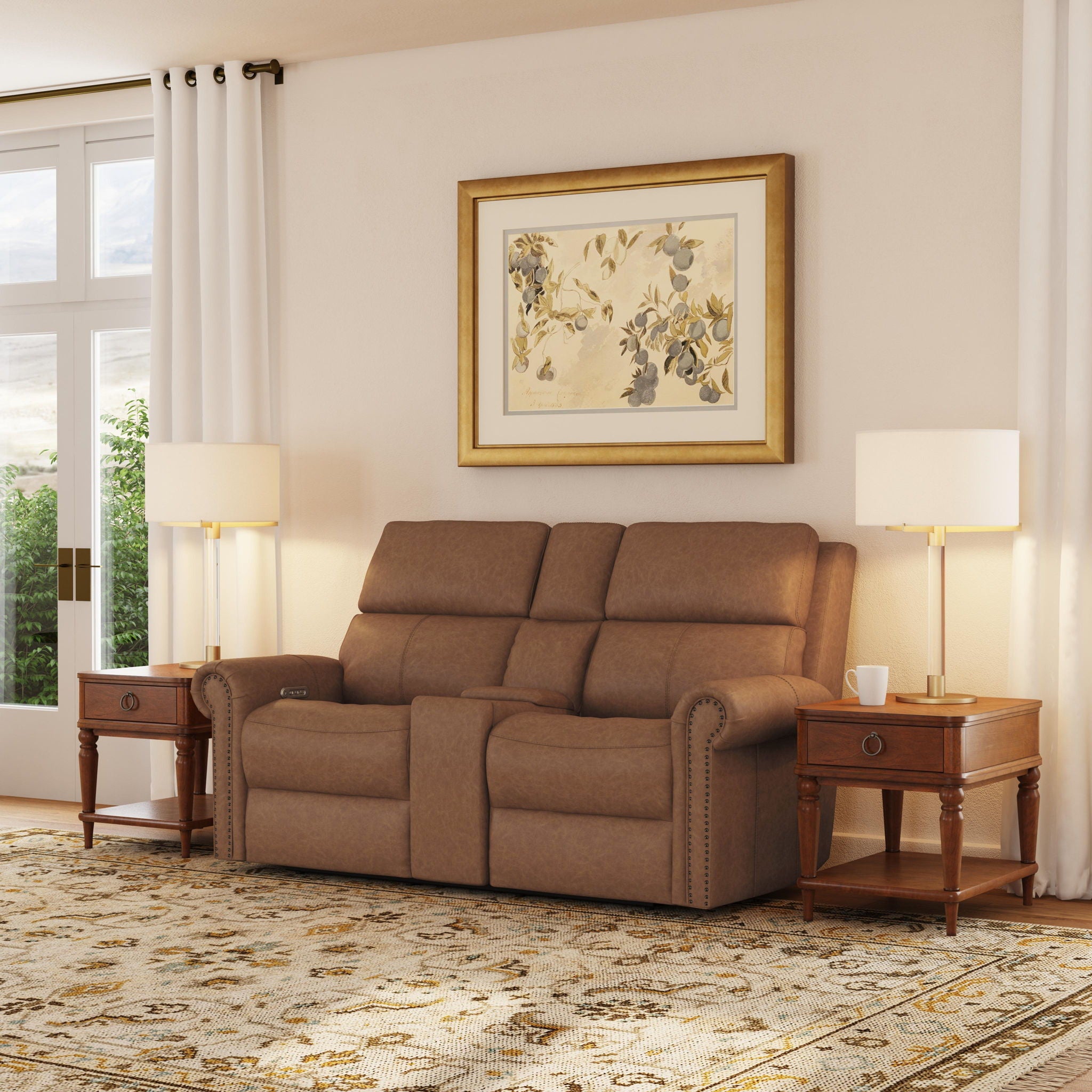 Bernard - Loveseat With Nailhead Trim