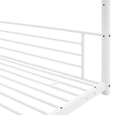 Full-Full-Full Metal  Triple Bed  with Built-in Ladder, Divided into Three Separate Beds,White(OLD SKU:LP000297AAK)