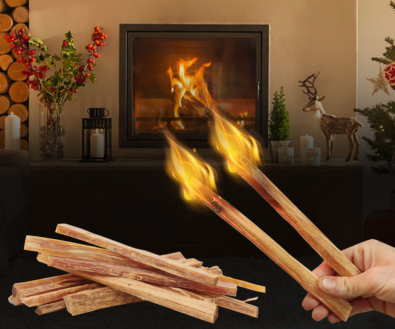 15 Lbs Fatwood Fire Starter Sticks With Box, 100% Natural Kindling Wood, Pine Firewood Firestarter For Campfire, Stove, Fireplace, Bonfires, Grill - Natural