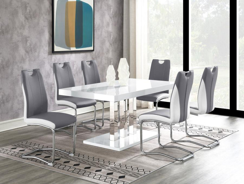 Brooklyn - Upholstered Dining Side Chair (Set of 4) - Gray - Atlantic Fine Furniture Inc