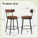 Fashionable Ergonomic High Legged Bar Chairs (Set of 2)