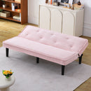 Versatile Corduroy Sofa Bed With Solid Wood Frame