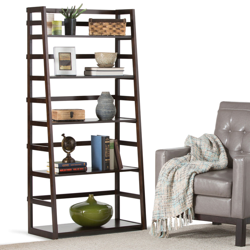 Acadian - Handcrafted Ladder Shelf Bookcase