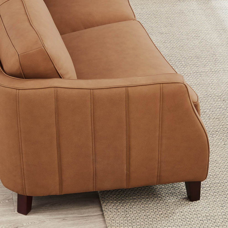 Aria - Top Grain Leather Loveseat - Brown