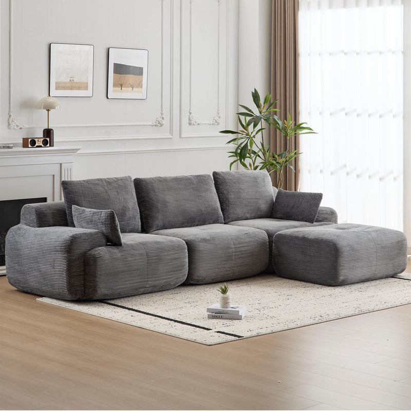 Compressed Sofa, Large Sectional Couches For Living Room - Gray