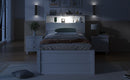 LED Platform Bed With Trundle With Storage Headboard With Drawers