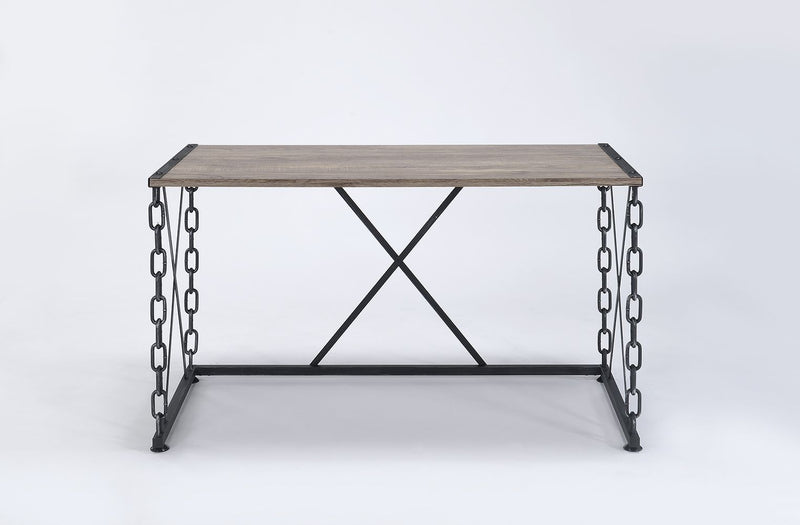 Jodie - Console Table - Rustic Oak & Antique Black Finish