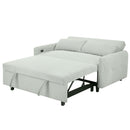 Pull-Out 2 Seat Modern Sleeper Sofa With 2 Throw Pillows And USB Ports