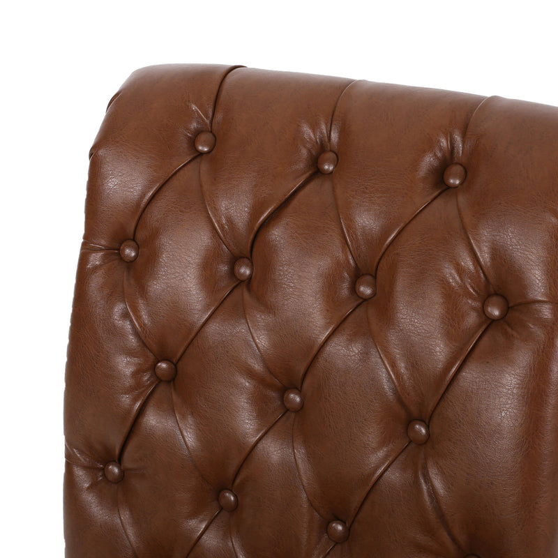 Broxton - Tuft Dining Rolltop Chairs With Button Tufted Backrest (Set of 2)