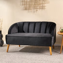 Modern Classic Shell Backed Loveseat
