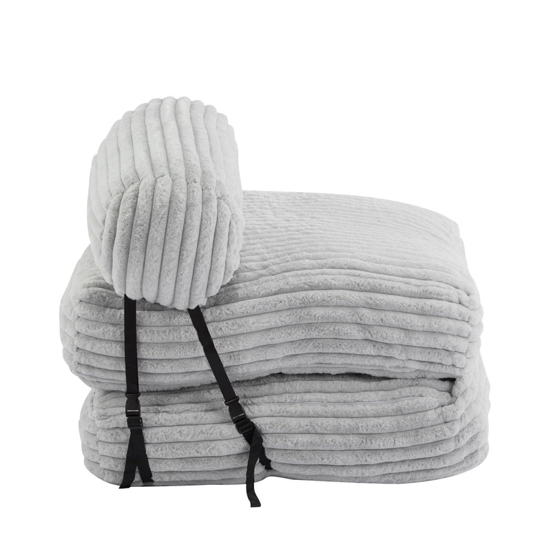 Latina - Indoor Foldbable Bean Bag Lounge Chair - Light Gray