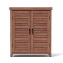 Potting Bench With Storage Cabinet And Metal Table Top For Outdoor