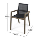 Belfast - Dining Chair With Acacia Wood Frame And Mesh Seating (Set of 2)