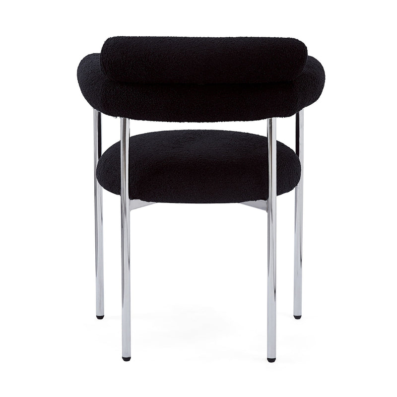 Contemporary Upholstered Armchair Dining Chairs With Metal Legs (Set of 2)