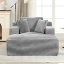 Modern Full Compressed Chaise Lounge Sofa Bed With Removable Pillows