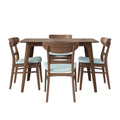 5 Piece Dining Set With Ergonomic Chairs