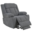Power Lift Recliner Chair With Extended Footrest, Remote Control, Cup Holders, And Side Pockets