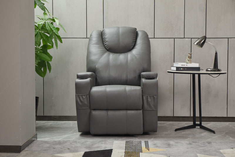 Modern Recliner Chair With Cup Holders, Remote Control