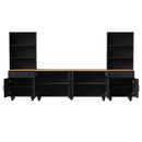 Farmhouse TV Stand With Solid Wood Gourd Shaped Legs For TVs Up To 70"