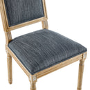 French Country Style Dining Chair With Upholstered Seating And Fluted Legs
