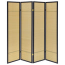 Pearce - 4-Panel Bamboo Room Divider Folding Screen - Natural
