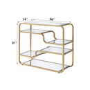 Astrid - Sofa Table - Mirrored & Gold