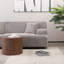 Modern Comfortable Cloud Sofa, Soft Plush Corduroy With Square Armrests