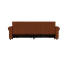 3 In 1 Convertible Sleeper Sofa With Nailhead Trim & Rolled Arm