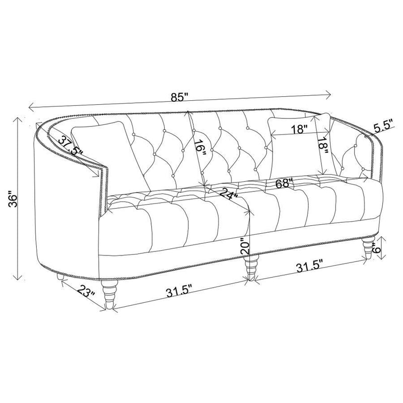 Avonlea - Upholstered Sloped Arm Sofa