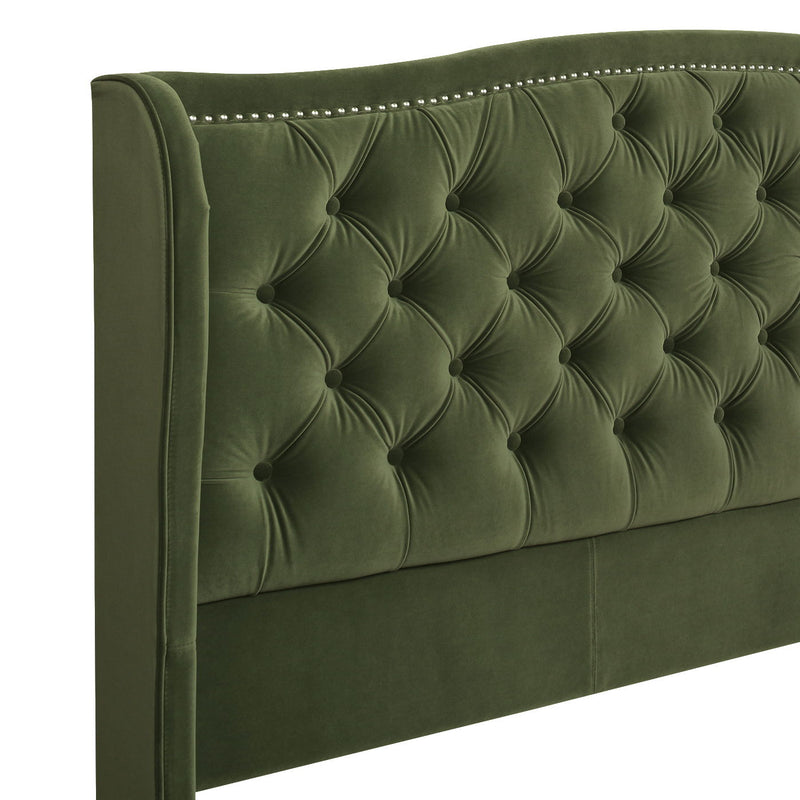 Marcella - Upholstered Shelter Headboard Bed Set