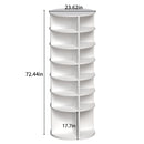 6 Tier Spinning Shoe Rack, Free Standing, 360° Revolving Shoe Organizer - White