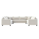 Modular Sectional Reversible U Shaped Couch Set, Free Combination Minimalist Style, Oversized 8 Seat Convertible Sofa