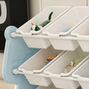 Kids Toy Storage Organizer With 2 Tier Bookshelf, Toy Storage With 12 Bins