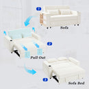 Pull-Out Sofa Bed Convertible Couch With Adjustable Backrest For Living Room