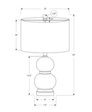 Contemporary Lighting, Ceramic Table Lamp - Cream