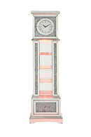 Noralie - 63" Standing Grandfather Clock With LED - Mirrored & Faux Diamonds