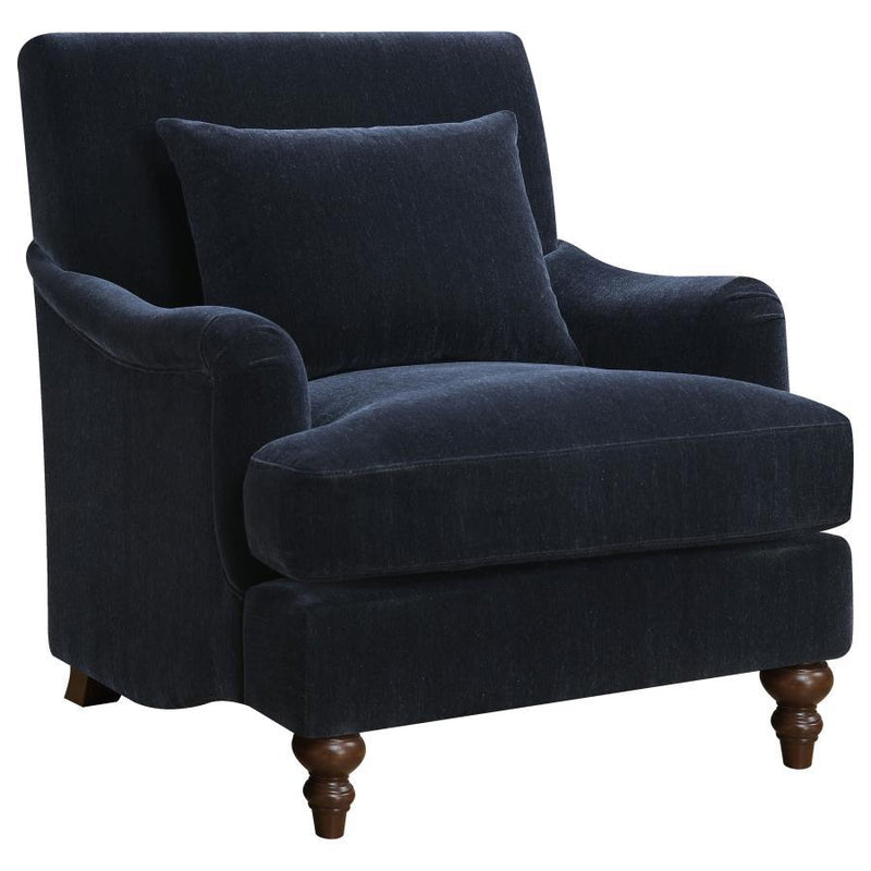 Frodo - Upholstered English Arm Accent Chair - Midnight Blue - Atlantic Fine Furniture Inc