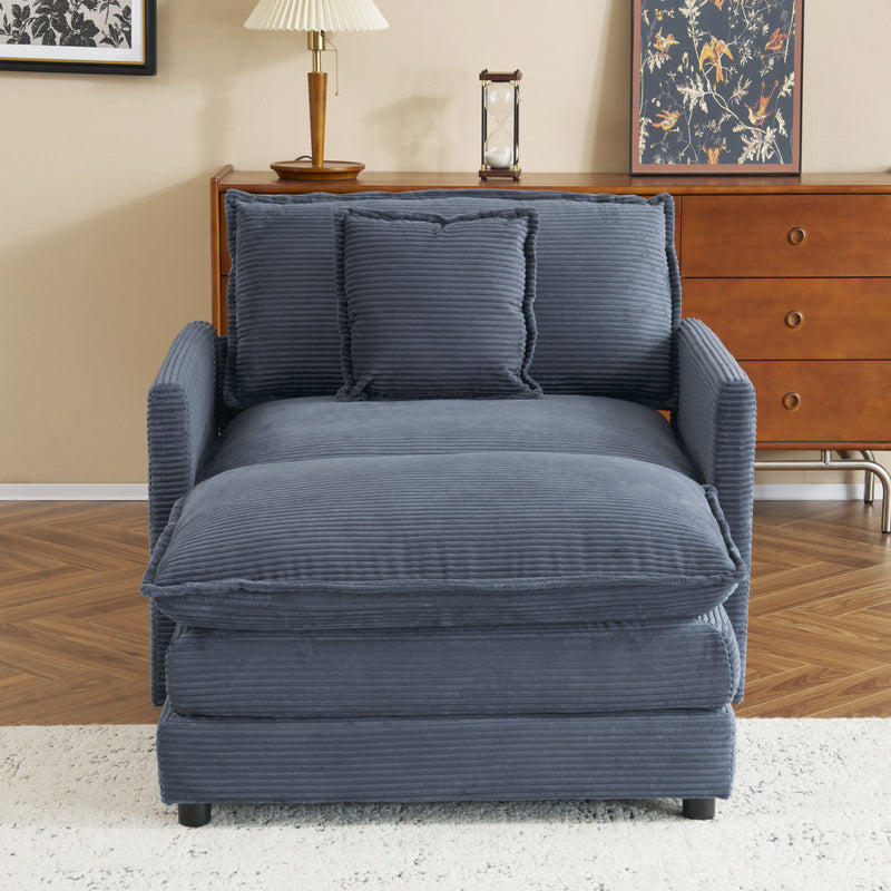 Modern Modular Sofa With Side Storage Pockets For Living Room