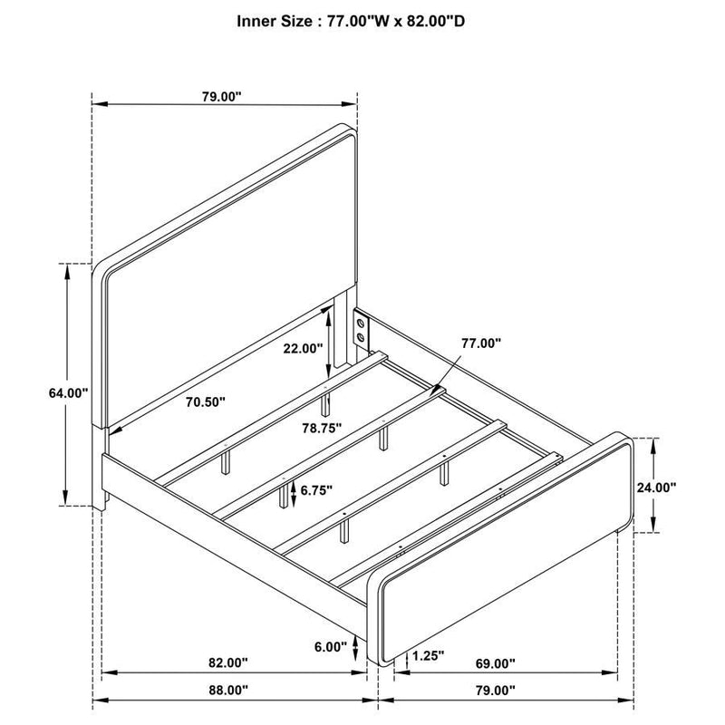 Anastasia - Upholstered Panel Bed